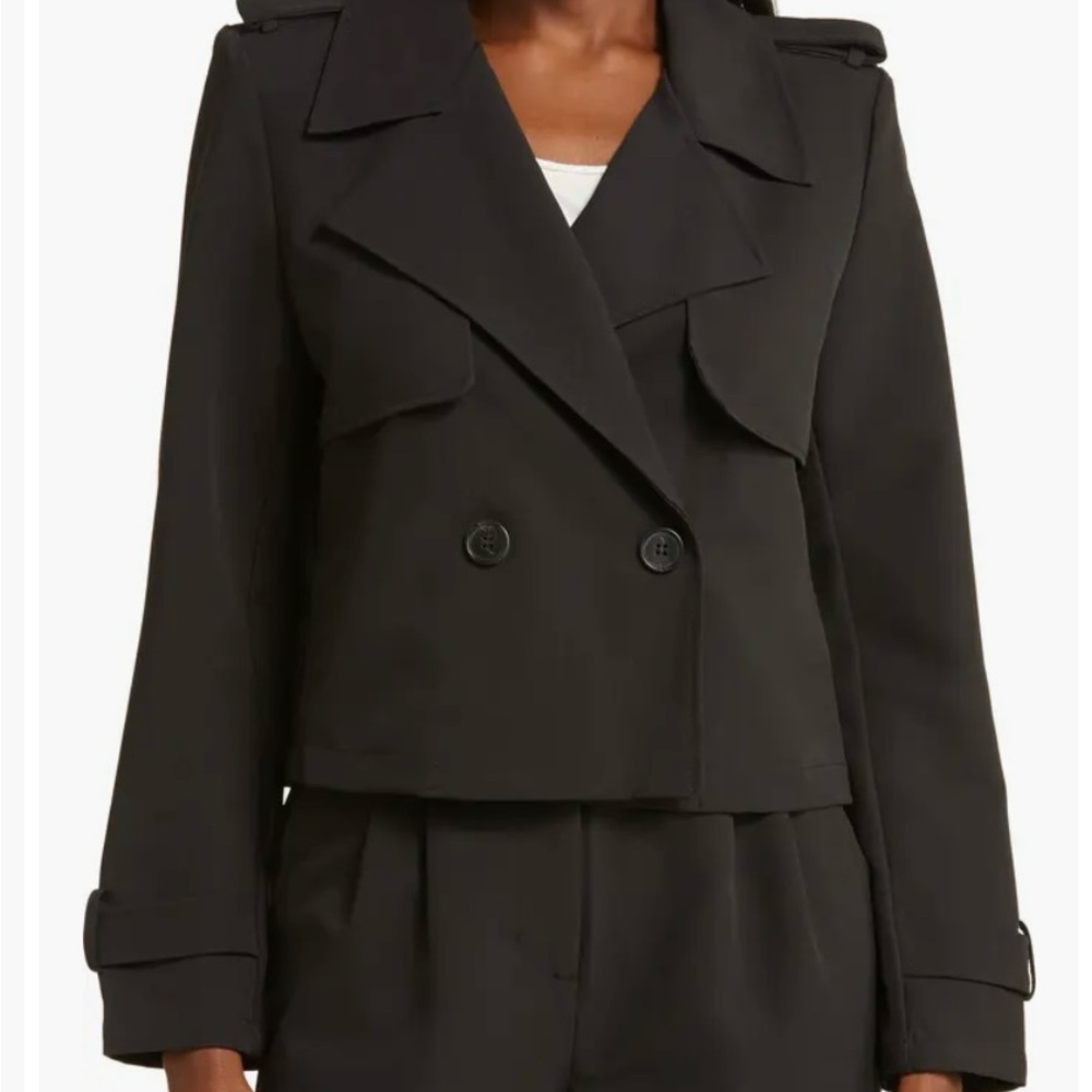 Melloday crop trench blazer